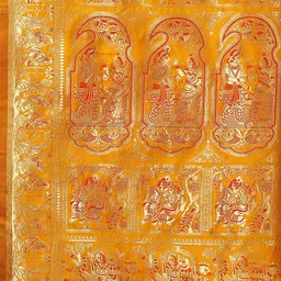 J 6 DESIGNER Ethnic Motifs Zari Banarasi Saree image 4