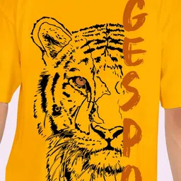 AUSK Graphic Printed Round Neck Drop-Shoulder Sleeves Pure Cotton Oversized T-shirt-picture-55