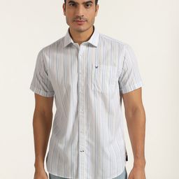 Blackberrys Striped Spread Collar Relaxed Casual Cotton Shirt-picture-43