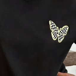 SZN Quirky Printed Round Neck Drop-Shoulder Sleeves Oversized Cotton T-shirt image 3