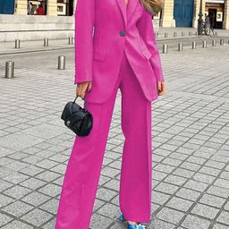 all about you Notched Lapel Blazer With Trousers Co-Ords-picture-3