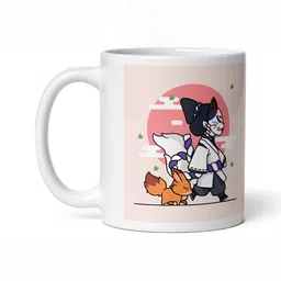 Mr UVD White & Pink Graphic Printed Ceramic Glossy Mug 350 ml image 5