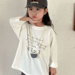 LULU & SKY Girls Typography Hooded Raw Edge T-shirt-picture-28