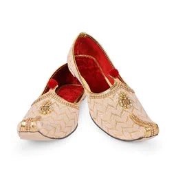 ROYAL KHWAAB Men Woven Design Slip On Mojaris image 1