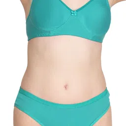 Liigne Women Pack Of 2 Women Padded Bra Pure Cotton Lingerie Set image 4