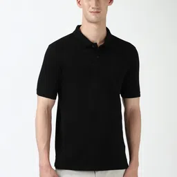 Peter England Men Solid Polo Collar Cotton T-shirt-picture-18
