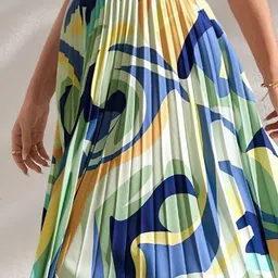 ZWERLON Printed A-Line Midi Skirt image 5
