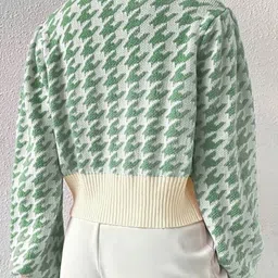 StyleCast Women Self Design Crop Cardigan image 4