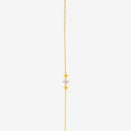 Kushal's Fashion Jewellery Women Gold-Plated Zircon Studded Link Bracelet image 3