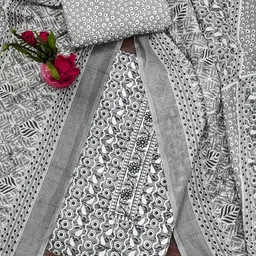 HERE&NOW Embellished Unstitched Dress Material-picture-31