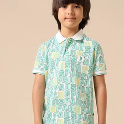 u.s. polo assn. kids Uspa Kids Boys Brand Printed Regular Fit Polo Cotton T-shirt-picture-40