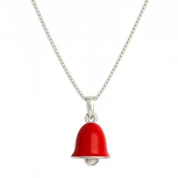 925 SILLER Girls Sterling Silver Rhodium-Plated Quirky Shaped Pendants with Chains-image-68