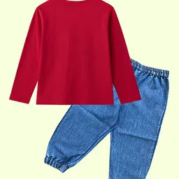 BAESD Kids Printed Round Neck T-Shirt With Joggers Clothing Set image 2