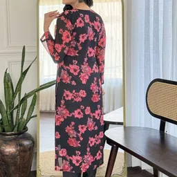 AG TEXTILE Women Floral Printed Regular Kurta with Trousers & Dupatta image 3