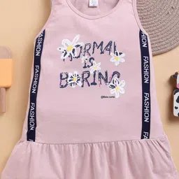 I LOVE MOM Print Drop-Waist Dress-image-42