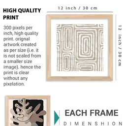 Kotart Brown & Black 4 Pieces Wood Abstract Wall Paintings image 4