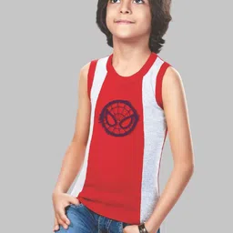 AMUL COMFY Boys Pack Of 4 Avengers Printed Pure Cotton Assorted Innerwear Vests image 4