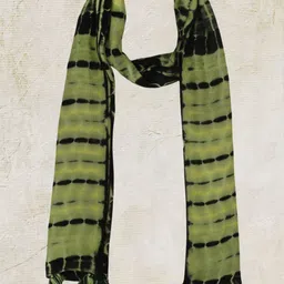 Dupatta Bazaar Women Dyed Abstract Stole With Tasselled Border image 1