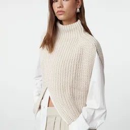 Trendyol Women Cable Knit High Neck Sweater Vest-picture-35