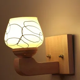 1ST TIME Black & White 4 Pcs Printed Glass Frustum Shaped Wall Lamps image 5