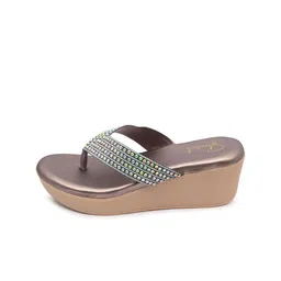 Shoestail Embellished Wedge Heels Sandals image 4