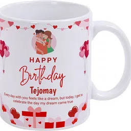 epheriwala Happy birthday Tejomay / Gift for birthday Ceramic Coffee Mug image 2
