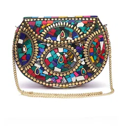 SHAKUNTLA VINTAGE Multicolor Clutch image 3
