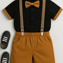 STINITY Boys Pure Cotton Solid Clothing Set-picture-17