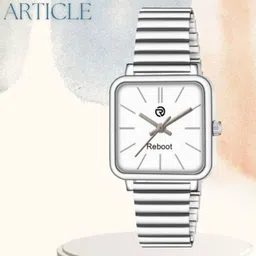 REBOOT Men Rectangular Dial Analogue Watch New69_152 Chuan White Designer Square-image-44