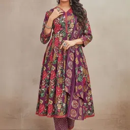 SZN Women Regular Sequinned Kurta with Salwar & With Dupatta image 4