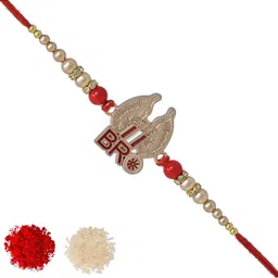 MEIRA JEWELLERY Bro Rakhi Comes with Roli Chawal & Greeting Card-picture-35