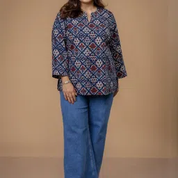 THE INDIAN ETHNIC CO Print Ethnic Cotton Top-picture-38