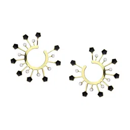 Varnika Arora Estelle Gold-Plated Geometric Drop Earrings image 4