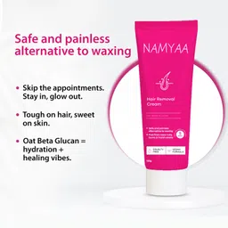 namyaa Hair Removal Cream For Women| Suitable For Underarms, Bikini Line| Pack of 1 Cream image 4
