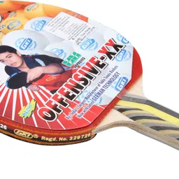 gki Offensive XX New Computerised Printed Cover TT Racquet By One Shot Retail Multicolor Table Tennis Racquet image 2