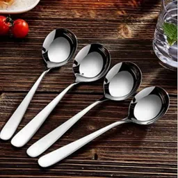 vibhajay Soup Spoon Stainless Steel Soup Spoon Set-picture-22
