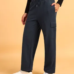 alan jones Women Solid Dark Blue Track Pants-picture-23