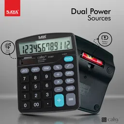 saya Desktop Calculator | 112 Steps Check |Dual Power | Large Buttons |Auto Power Off M+, M-, MRC Functions | Dual Power | Large Button Layout | Office & School Use Basic Calculator image 5