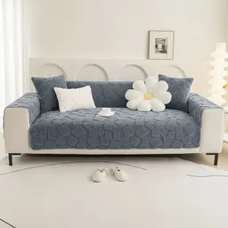 dream care Fleece 2 Seater Sofa Plain Cover-picture-16