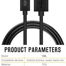 STA Micro USB Cable 1.2 m Fast Charging USB Micro cable & Data Sync. image 5