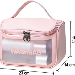 zeinwap Women Pink Cosmetic Bag image 3