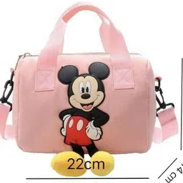 napp mall 15 L Hand Duffel Bag - Micky Mouse Duffle Bag for Kids Stylish Travel & Gym Bag with Cartoon Print - Pink - Regular Capacity image 3