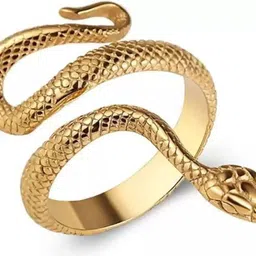 utkarsh Unisex Golden Adjustable Mahakal Reptile Serpent Cobra Snake Thumb Finger Ring Metal Gold Plated Ring-picture-17