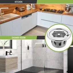 lipka Floor Stainless Steel Push Down Strainer image 5