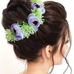 Hair Flare Women Floral Tiara & Hair Pin image 3