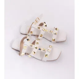 MYRA White Stud Sandals image 1
