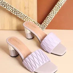 madam glorious Textured Block Sandals-picture-27