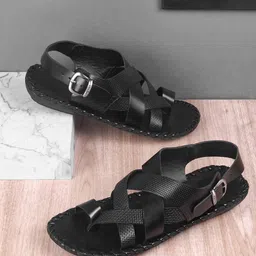 Metro Men Leather Comfort Sandals image 1