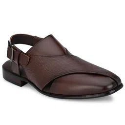 Egoss Men Ethnic Leather Shoe-Style Sandals-picture-32