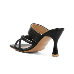 London Rag Textured Criss-Cross Strap Slim Heels image 5